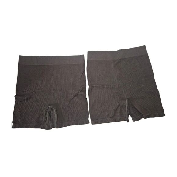 SKIMS Ribbed Highwaist Shorts Shapewear Size 2X 3X Chocolate Brown NWOT Set Of 2 - Picture 1 of 4